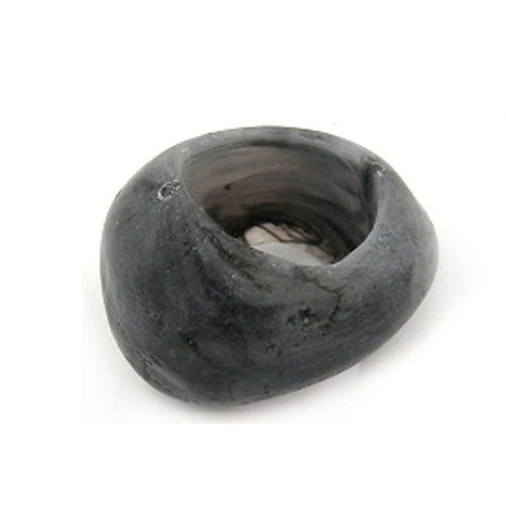 Tuchperle 33 grau-schwarz-marmoriert