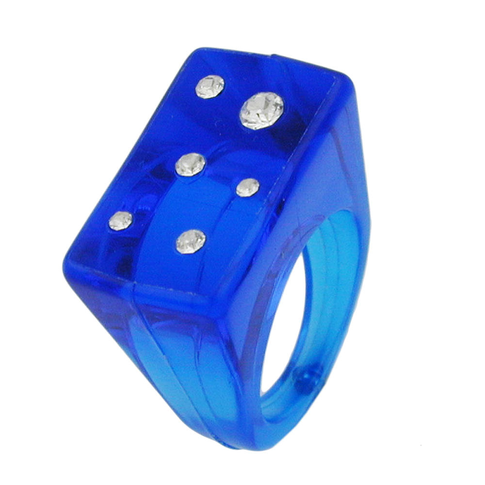 Ring Vollplastik blau-transparent