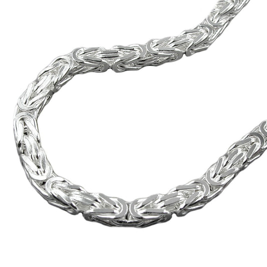 Armband ca.5mm Königskette vierkant glänzend Silber 925